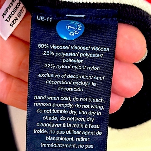 RUGBY Tommy Hilfiger Knit Cape Stripes Arm Holes 32” Length - Picture 6 of 10